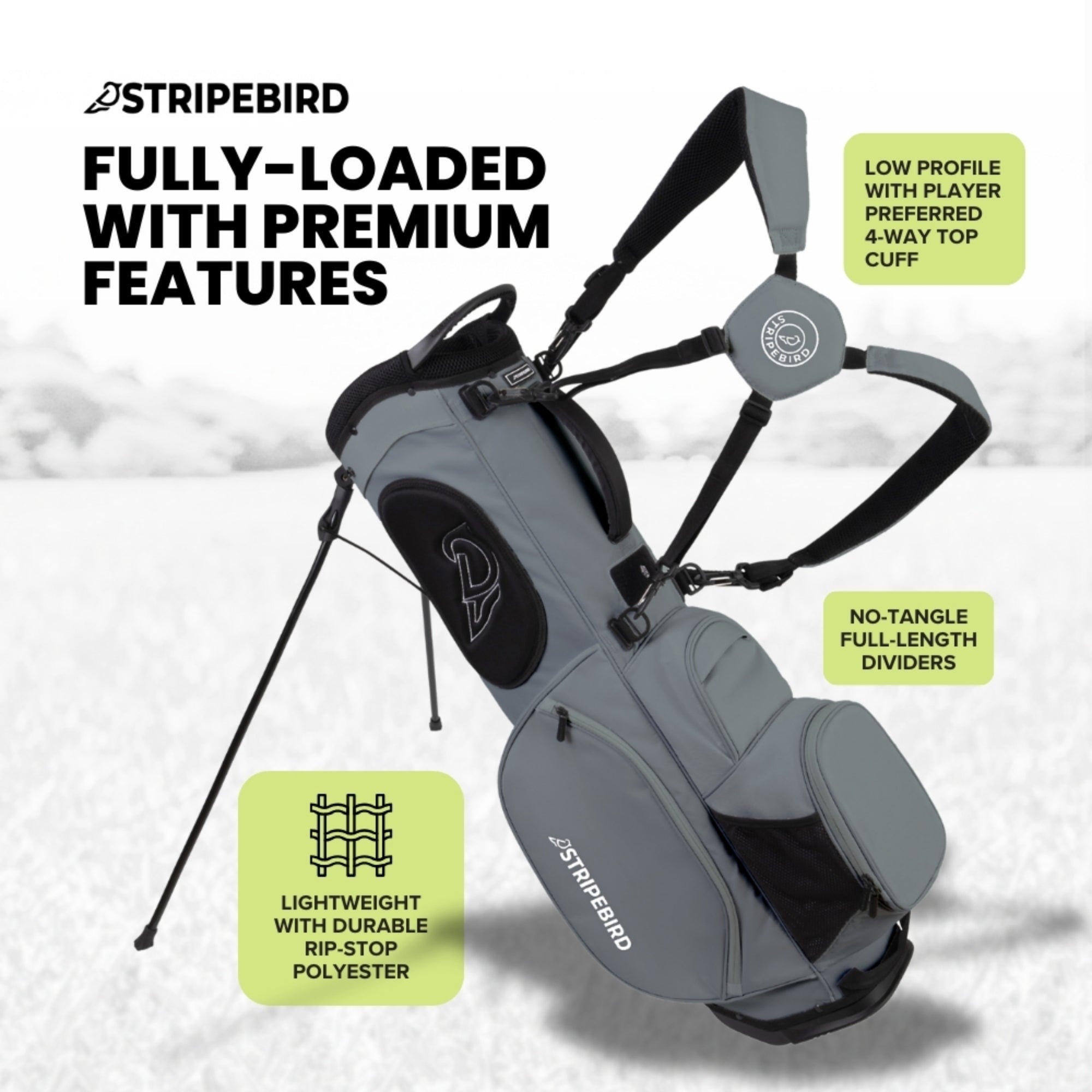 Golf Stand Bag with Hub for Magnets