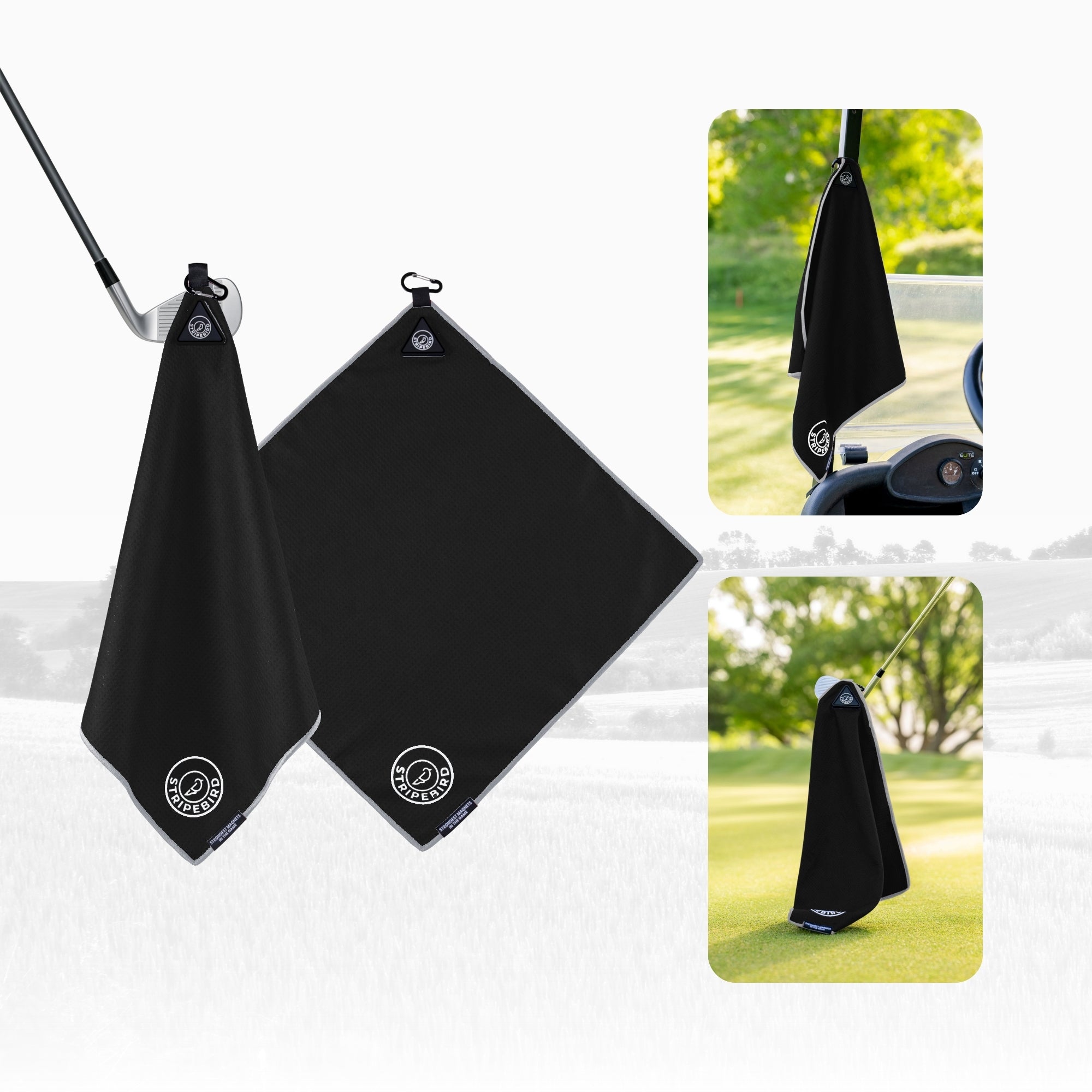 magnetic tarp holders Magnetic Golf Towel Gray